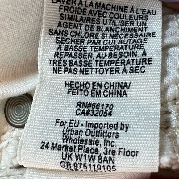 Free People Mid Rise Distressed Raw Hem Denim Hong Kong White Jeans 25 - Picture 4 of 6